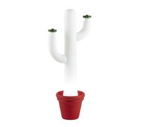 SLIDE lampadaire CACTUS (Blanc, vase et fleurs de votre choix - Polyéthylène)