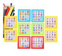 Slide Puzzle - 7x7cm Sliding Numbers and Letters Brain Teaser Puzzle, Educational Counting Blocks Toy Intelligence Development Early Learning Toy for Kids Boys Girls, Home Travel