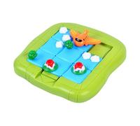 Slide Puzzles, Airplane Cartoon Logic Puzzle, Interactive Educational Travel Board Game, 7.28x7.28x1.77 inches Portable Early Development Toy, Brain Teaser for Learning & Fun