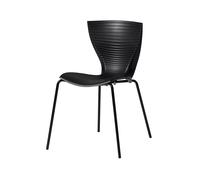 SLIDE set de 2 chaises GLORIA (Noir - polypropylène et acier)