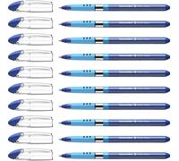 Slider Basic (Ballpoint Pens, Medium Point (M)) Pack Of 10 Pens, Blue Ink