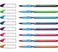 Slider Basic (Xb), Non-Retractable Ballpoint Pen, Pack Of 8, Assorted Colours