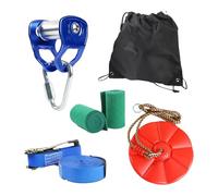 Slider Linne Kit - Kit de tyrolienne à poulie extérieure, kit de poulie à pétales de tyrolienne | Kit de divertissement pour aire de jeux avec poulie de tyrolienne en alliage d'aluminium pour,