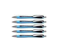 Slider Rave XB (rétractables et rechargeables) Lot de 5 Stylos à bille, Encre noir indélébile