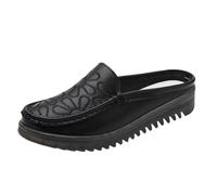 Sliders Femmes Tendance Nouveau Talon Pente Broderie Fond Souple Antidérapant Grande Taille Couleur Solide Casual Pantoufles Extérieur Marche Plage Randonnée Camping Respirant