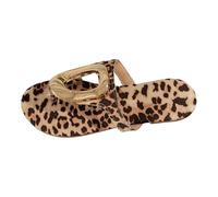 Sliders Plage String Pantoufles Creuses Casual Clip Toe Pantoufles Chaussures Vintage Sandales Plateforme Tongs, marron, 39 EU