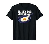 Slidey Egg Enthusiast Cast Iron Skillet Seasoning Cooking T-Shirt