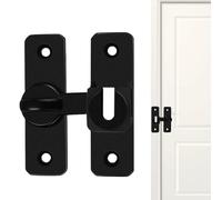 Sliding Barn Door Latch - 90° Angle Stainless Steel Locking Mechanism, Safety Closure Fixture for Home Security Enhancement | Interior Gate Window Cabinet Shed Room Usage