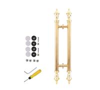 Sliding Barn Door Shower Door French Sliding Door Handle Push Pull Bar, Industrial Glass Door Handles for Barn Door/Patio Shower Door/Farmhouse Door, Stainless Steel Door Hardware Kits (Color : Gold