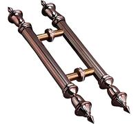 Sliding Door Handles, Retro Entrance Glass Handle,60/80/100/120cm Long Push Bar,For Home/Front Door/Hotel/Restaurant,Fitted (D 100cm/39.4in)(Rose D,80cm/31.5in)