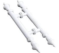 Sliding Door Handles, Retro Entrance Glass Handle,60/80/100/120cm Long Push Bar,For Home/Front Door/Hotel/Restaurant,Fitted (D 100cm/39.4in)(White,90cm/35.4in)