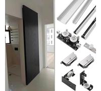 Sliding Door Hardware Kit for Concealed Doors with Damping Closure, Invisible Sliding Ghost Door Kit, Perfect for Modern Interiors