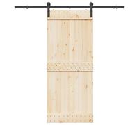 vidaXL Kit de quincaillerie de porte coulissante 183 cm Acier Noir