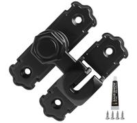 Sliding Door Latch - No-Punching Privacy Lock, Safety Metal Door Latching Device | Durable Inside Locking Hardware, Easy Installation Closure, Ideal for Balcony, Barn, Apartment Use