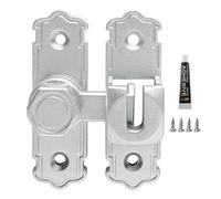 Sliding Door Latch - Privacy Protection Locking Kit, Interior Door Safety Clasp | Rustproof Steel Security Fastener, No-Drill Mount Bracket, Perfect for Kitchen, Dorm, Bedroom Use