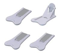 Lot de 4 verrous de porte coulissante pour sécurité enfant pour patio, placard, douche, fenêtre, armoire, placard de cuisine, loquet de porte en verre, aucun outil nécessaire