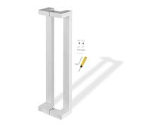 Sliding Glass Door Pull Handle with Screws,50/60/ 80/120/ 150 cm Door Handle Replacement, Modern Double Sided Barn Door Pull Bar, Front Entry Door/Gate(White,Length 100cm(39.5inch))