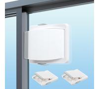 Sliding Window Lock,2 Pieces Sliding Glass Door Lock,No Drilling For Child And Pet Protection,Rental Security
