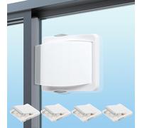 Sliding Window Lock,4 Pieces Sliding Glass Door Lock,No Drilling For Child And Pet Protection,Rental Security