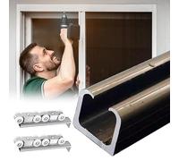 SlidingBarnDoorHardwareKitConceaDouboorsBoxTrackforCeilingWallMountSoftCloseMechanismforPocketDoors