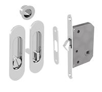 SLID'UP by Mantion Kit serrure à condamnation, poignée ovale, acier finition chromé