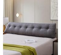 SLIGUY Coussins Gros Coussin Dossier Coussin Lombaire Coussin de Lecture Traversin Gros Coussin Canapé Dossier de Soutien Lombaire Oreiller de Corps pour Adultes(King: 76x8x20 inches,Grey)