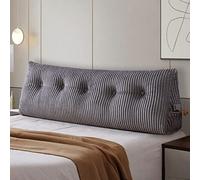 SLIGUY Coussins Gros Coussin Dossier Coussin Lombaire Coussin de Lecture Traversin Gros Coussin Canapé Dossier de Soutien Lombaire Oreiller de Corps pour Adultes(Queen:59x8x20 inches,Grey)