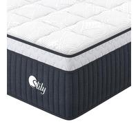 slily Matelas 140x200 30 cm Épaisseur Matelas Hybride à Ressorts Indépendan Ensachés et Mousse à Mémoire de Forme Gel, H3 H4 Ferme 7 Zones Confort Respirant Matelas 2 Personnes, Oeko-tex
