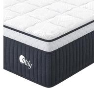 slily Matelas 90x190, 30 cm Épaisseur Matelas Hybride à Ressorts Indépendan Ensachés et Mousse à Mémoire de Forme Gel, H3 H4 Ferme Respirant 7 Zones Confort pour Adulte, Oeko-tex