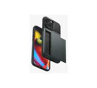 Slim Armor CS - Coque de protection pour téléphone portable - polyuréthanne thermoplastique (TPU), polycarbonate - vert abîme - pour Apple iPhone 15