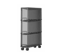 Slim Bathroom Storage Cabinet for Toilet Nizer 3 Tier SpaceSaving Bathroom & Kitchen Cabinet Tall Narrow Storage Solution in Grey for Small Spaces