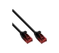 Slim - Cordon de raccordement - RJ-45 (M) pour RJ-45 (M) - 1.5 m - UTP - CAT 6 - moulé, rond, sans crochet - noir