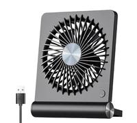 Slim Desktop Fan - Ventilateur USB Rechargeable Quiet Table Fan, 220° Tilt Portable Mini Fans with 3 Speeds, Ultra Quiet Strong Airflow Travel Cooling Fans for Home, Office, Bedroom, Dorm, Camping and