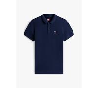 Tommy Jeans Placket Slim Fit Short Sleeve Polo Bleu L Homme