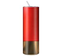 Slim Heat Cup, Vacuum Insulation Drink Tumbler, 20oz Travel Carry Size Leak Proof Sip, Stainless Steel Brushed Finish Anti Rust Body, Beverage Holder Straw Lid Set, Coffee Tea Water School 285g