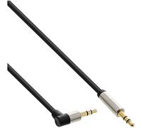 InLine Slim - Câble audio - mini jack stéréo mâle pour mini jack stéréo mâle incliné - 3 m - noir