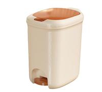 Slim Kitchen Step Trash Can With Lid Soft Close Plastic Waste Container with Pop-Up Lid for Bedroom, Office, Living Room Bathroom(Orange,20L)