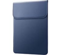 Slim Laptop Sleeve for MacBook Pro 14 Inch (M4/M3/M2/M1, 2021-2024), PU Leather Case with Magnetic Closure (Navy)