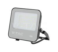 Slim LED Floodlight 50W V-TAC Cable 1m Black 3000K IP65 - 231996