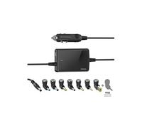 Hama Chargeur auto Slim & Light 70W – Universel PC 15–19V, 8 adapt., protections – Noir