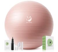 Slim Panda Ballon Pilates, 55-85cm Anti-Slip Ballon de Gymnastique avec Paille de Gonflage, Soft Yoga Ball Équilibre pour Seniors Thérapie, Maison, Fitness, Entraînement à l'équilibre(Bleu)
