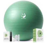 Slim Panda Ballon Pilates, 55-85cm Anti-Slip Ballon de Gymnastique avec Paille de Gonflage, Soft Yoga Ball Équilibre pour Seniors Thérapie, Maison, Fitness, Entraînement à l'équilibre(Bleu)