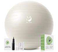 Slim Panda Ballon Pilates, 55-85cm Anti-Slip Ballon de Gymnastique avec Paille de Gonflage, Soft Yoga Ball Équilibre pour Seniors Thérapie, Maison, Fitness, Entraînement à l'équilibre(Bleu)