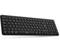 Slim Pro Wireless Keyboard,Simultaneous Multi-Device Connection,Bluetooth or USB Dongle Connection,Compact and Lightweight,Windows/Mac Compatible,Long Life Rechargeable Battery-Black