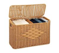 Slim Storage Basket - With Lid Tall Slim Dustproof Decorative | Office File Holder Organizer | For Home Dorm Apartment Bedroom Living Room Hotel Bathroom