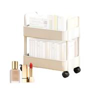 Slim Storage Trolley - Chariot de cuisine mobile, rack de titres de sauvetage spatial | 2 niveaux Slide-out Slim Rolling Utility Chariot Mobile étagères de rangement pour cuisine, sac