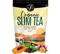 Slim Tea Morning BoostThé Detox,Draineur & DiurétiqueBoisson EnergisanteAnti Ballonnements Et Ventre GonfléThé Vert,Maté,Moringa,Guarana,Pissenlit,Gingembre,Cardamome100g
