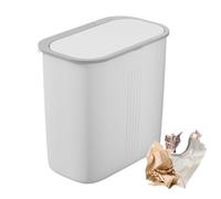 Slim Trash Can - Odor Control Waste Bin, Push Waste Binn, Push Lid Can, Sealed Cover, Airtight Guard | Bin For Kitchen, Sink, Toilet, Bedside, Nightstand, Laundry, Restaurant, Office, Garage