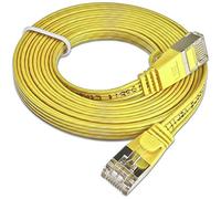 Slim Wirewin PKW-STP-SLIM-KAT6 0.5 GE RJ45 Câble réseau, câble patch CAT 6 U/FTP 0.50 m jaune plat 1 pc(s)