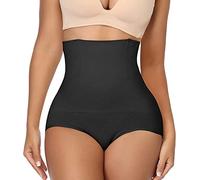 SLIMBELLE Culotte Gainante Ventre Plat Femme Push Up Fesse Grande Taille Culotte Sculptante Panty Minceur Taille Haute pour Post Partum Shapewear Lingerie sous Vêtements-Black-XL/2XL